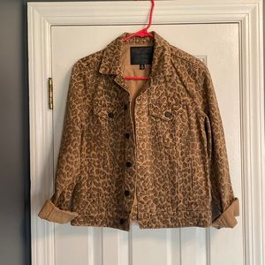 Woman’s Lucky Brand Cheetah Print Jean Jacket